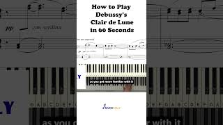 How to play Debussys Clair de Lune in 60 seconds debussy piano clairdelune [upl. by Guzel]