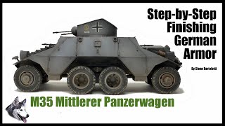 Build paint and weather a M35 Mittlerer Panzerwagen in 135 scale [upl. by Lehcnom]