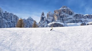 Skiing under the Dolomites  Alta Badia Italy  GOPRO HERO MAX [upl. by Yesoj]