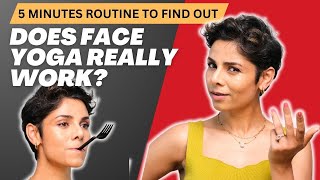 Does FACE YOGA ACTUALLY WORK Try this 5minute FULL FACE Lift Regimen [upl. by Deeas]