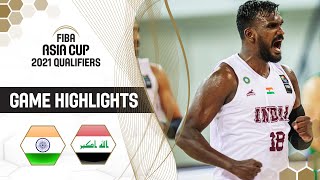 India  Iraq  Highlights  FIBA Asia Cup 2021 Qualifiers [upl. by Nelubez908]