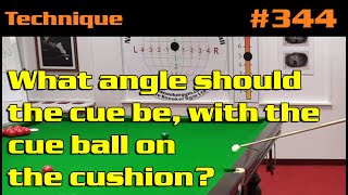 What angle should the cue be with the cue ball on the cushion [upl. by Island]