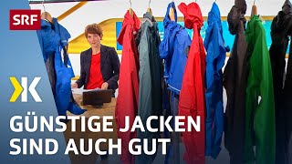 Regenjacken im Test Auch günstige Jacken bieten guten Schutz  2017  Kassensturz  SRF [upl. by Liuka]