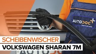 Wie VW SHARAN 7M Scheibenwischer vorne wechseln TUTORIAL  AUTODOC [upl. by Enyalb99]