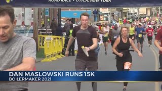 Meteorologist Dan Maslowski Runs the Boilermaker 15K [upl. by Okimat797]