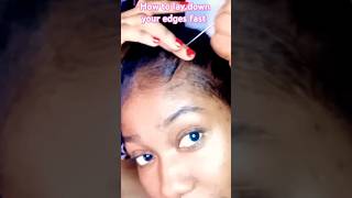 EASY WAY TO LAY DOWN YOUR EDGES BABY HAIR 4chairstyles [upl. by Noramac]