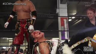 GCW ULTRAVIOLENT CHAMPIONSHIP MATCH YAMASHITA VS SASAKI 81923 [upl. by Dlarej]