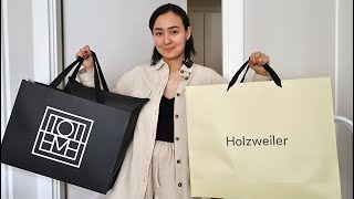 TOTEME Holzweiler and Glossier  tryon haul amp sale [upl. by Nwavahs]