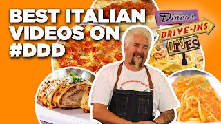 Top 10 Italian DDD Videos with Guy Fieri  Diners DriveIns and Dives  Food Network [upl. by Hacker]