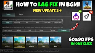 😱BEST GFX TOOL FOR BGMI 2024 • BGMI NEW UPDATE 34 • BGMI LAG FIX• HOW TO LAG FIX IN BGMI [upl. by Channing]