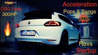 Scirocco 20 GT Startup Revs Acceleration DSG Farts  4K [upl. by Lleon]