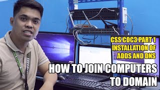 CSS COC3 PART1 INSTALLING ADDS AND DNS  CREATE USER  JOIN COMPUTER ON SERVER [upl. by Ecyaj]