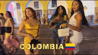 Cartagena Colombia Night Walk 2022 🇨🇴 SHOCKED  Should You Visit [upl. by Pruter]