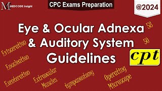 CPT Eye and Ocular Adnexa and Auditory System Guidelines [upl. by Ellemrac]