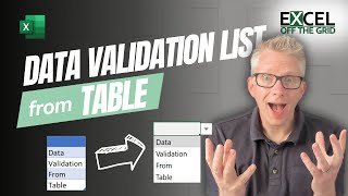 Create data validation list from Excel Table the RIGHT WAY [upl. by Shiverick]