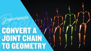 Cinema 4D Tutorial  Convert A Joint Chain To Geometry In Cinema 4D [upl. by Boyce]