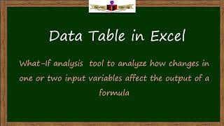 Excel Data Tables Explained Simplify What If Analysis Class 10 Guide [upl. by Nerb]