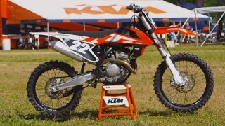 First Ride 2016 KTM 250SXF  Motocross Action Magazine [upl. by Ardekan]