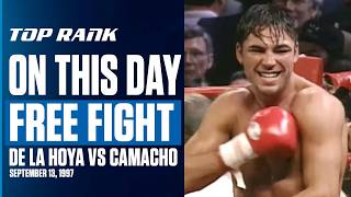 Oscar De La Hoya Defeats Hector quotMachoquot Camacho  ON THIS DAY FREE FIGHT [upl. by Bortman]