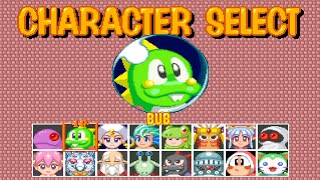 BustAMove 4 Puzzle Bobble 4 All Characters PS1 [upl. by Eerrahs]