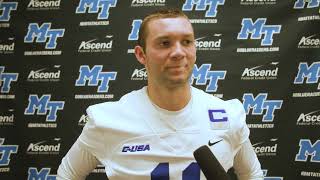 MTSU Football at New Mexico State postgame press conference – 11423 [upl. by Westerfield113]