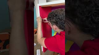 mini tutorial on how i add contact paper to surfaces contactpaper renterfriendly kitchendiy [upl. by Retsim]