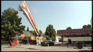 Nieuwsflits opbouw kermis Rosmalen op Boschtion 31072014 [upl. by Enier]