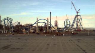 Cedar Point 2013 GateKeeper Construction Time Lapse Week 29 21813  22413 [upl. by Ahsirtak]