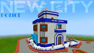 Minecraft  Police Station  New City Project  12 Project  Tutorial Video [upl. by Aissert]