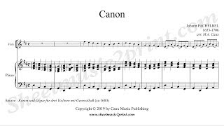 Pachelbel  Canon  Flute and piano [upl. by Ettennod546]