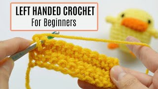 Left Handed Crochet for Beginners  Step by Step Tutorial [upl. by Ised]