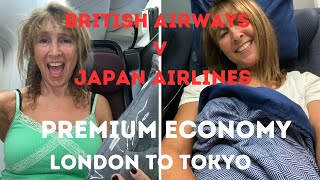 TRIP REPORT  PREMIUM ECONOMY REVIEW BRITISH AIRWAYS vs JAPAN AIRLINES LONDON TO TOKYO JAPAN [upl. by Loreen]