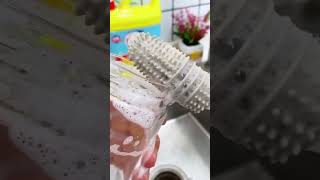 Silicon Bottle Cleaning Brush for bottle and glass cleaning purpose bathroom [upl. by Casta]