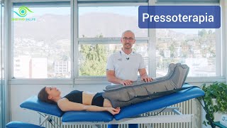 Pressoterapia gambe  Come funziona Obiettivo Salute Chiasso [upl. by Arretal]