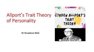 Allport’s Trait Theory of Personality [upl. by Ybrek]