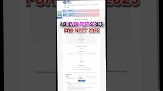 🔴ALLEN ACHIEVER TEST SERIES FOR NEET 2025 allen neet2025 trending viral shorts [upl. by Jo Ann]