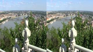 Gellért hegy Panorama view to Budapest from Gellért hill 3D [upl. by Bashee345]