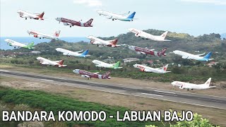 Plane Spotting Bandara Komodo Labuan Bajo Pesawat Terbang Take Off dan Landing Bergatian [upl. by Topping]