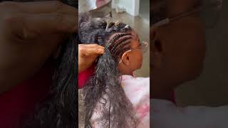 How to  Straight Back Braids braidsforgirls howtocornrow [upl. by Itsyrk657]