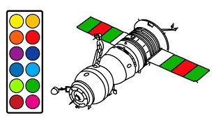 Bangabandhu Satellite 1 Bangladesh Coloring Pages For Kids  How To Draw Bangabandhu Satellite 1 [upl. by Norag]