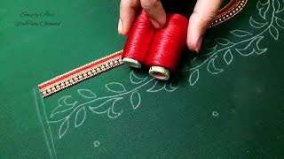 Aari Work Blouse 31  Grand and Traditional Aari Embroidery Blouse Designing Tutorial  Part 1 [upl. by Tinya]