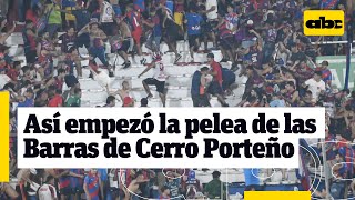 Así fue la batalla campal entre los hinchas de Cerro Porteño [upl. by Koller48]