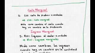 Aplicación de la derivada a la economía Costo marginal e ingreso marginal [upl. by Lingwood]