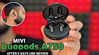 MIVI duopods A750 TWs unboxing amp review⚡️50 hours playtime with gaming modeHeavy testing [upl. by Nnawtna]