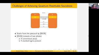 QCrypt 2021 Postquantum ResettablySound Zero Knowledge [upl. by Dottie786]