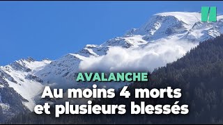 HauteSavoie  Aux Contamines une avalanche au glacier d’Armancette fait 4 morts [upl. by Ereveniug]