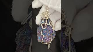 Glitzy httpsstonenglasswirewrapetsycom gemstones jewelry handmade forsale [upl. by Karil]