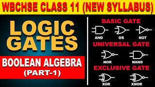 Computer Application Class 11  Logic Gates  Boolean Algebra  AND OR NOT NAND NOR XOR XNOR [upl. by Dann832]