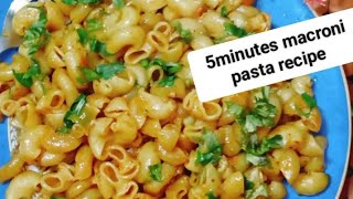 5minutes macaronipasta recipe Indian style macaroni recipe cooker me bnayen meccronifood recipe [upl. by Oizirbaf]