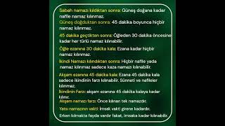 NAMAZ VAKÄ°TLERÄ° YATSI NAMAZI EFDAL OLAN TAM VAKTÄ°NDE KILINANDIR EN UYGUN GECE 24 DE KADAR OLANDIRğŸŒ¹ [upl. by Ecirp]